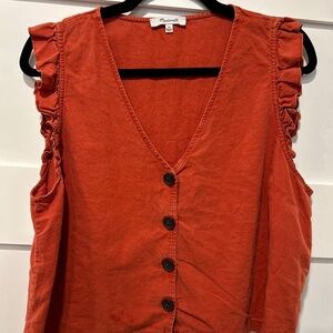 Madewell button vest cardigan
